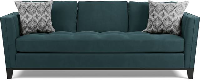 Cindy Crawford Home Central Boulevard Evergreen Textured Sofa - Thumbnail - Image 1
