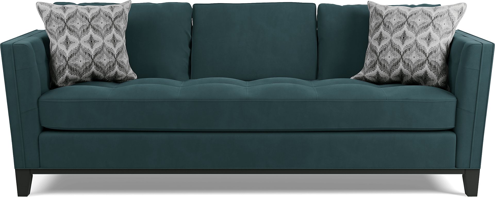 Cindy Crawford Home Central Boulevard Evergreen Textured Sofa - Image 1