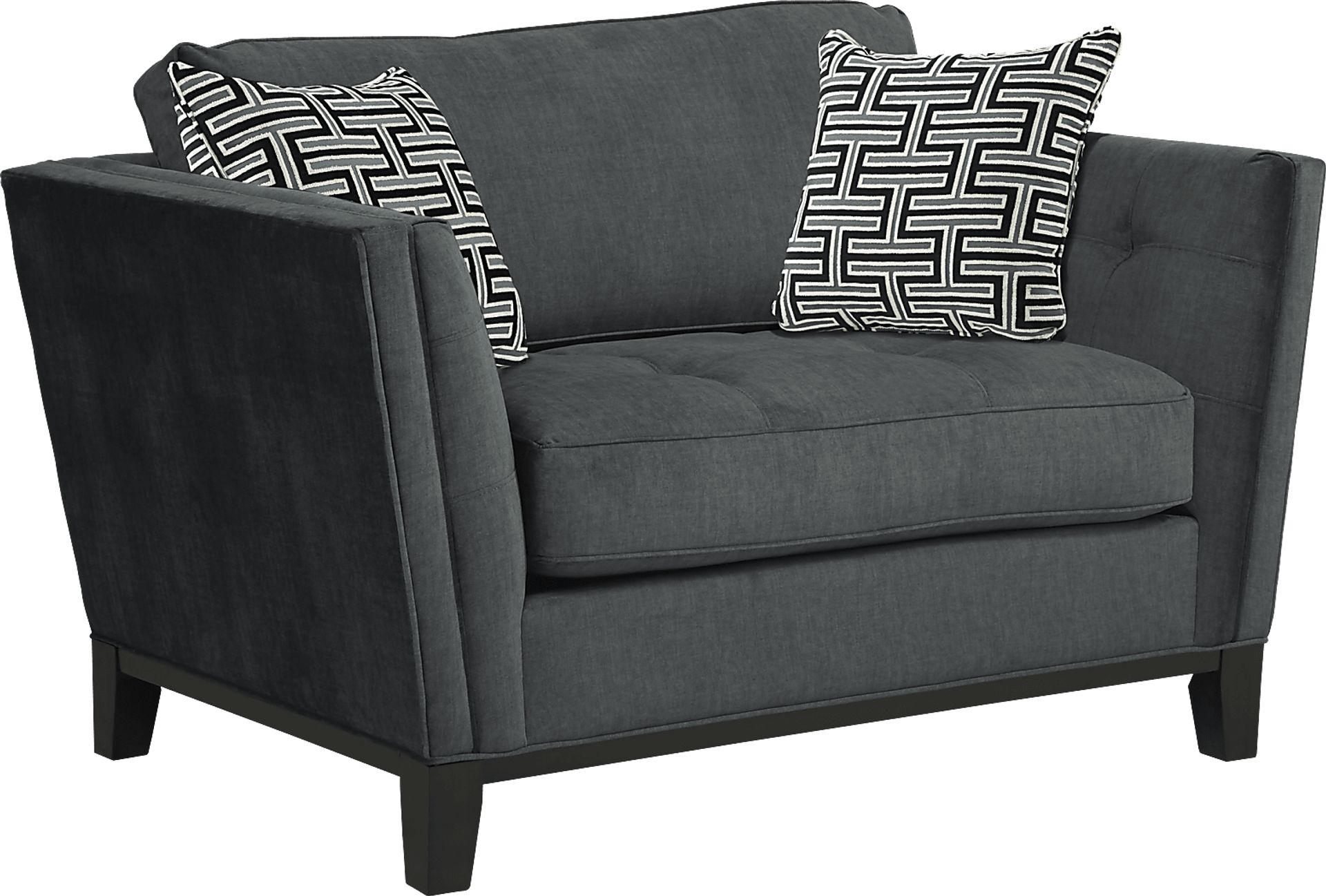 Cindy Crawford Home Central Boulevard Gray Plush 8 Pc Living Room - Image 8
