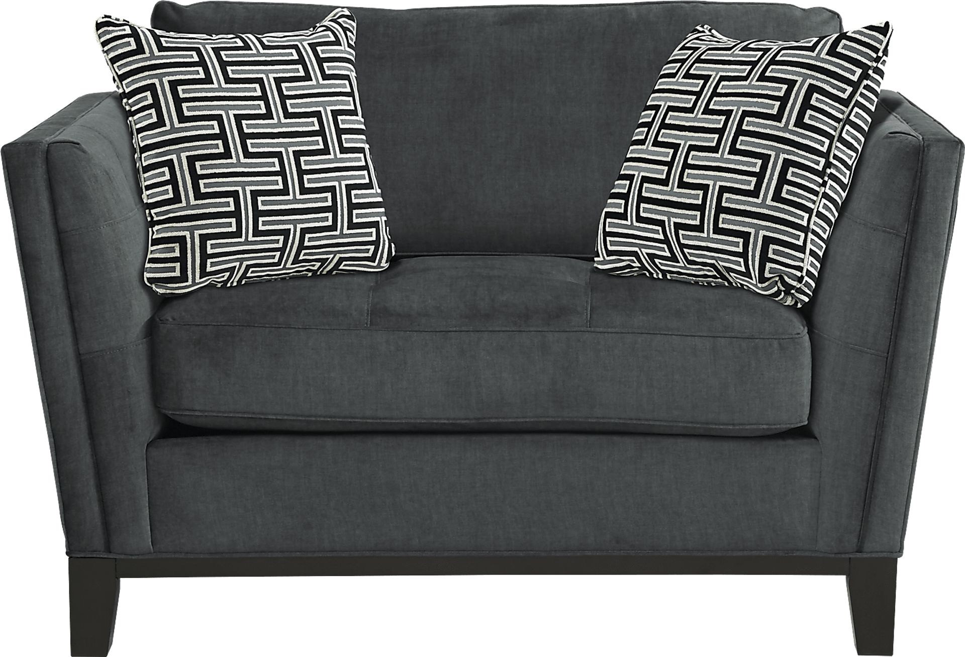 Cindy Crawford Home Central Boulevard Gray Plush 8 Pc Living Room - Image 7
