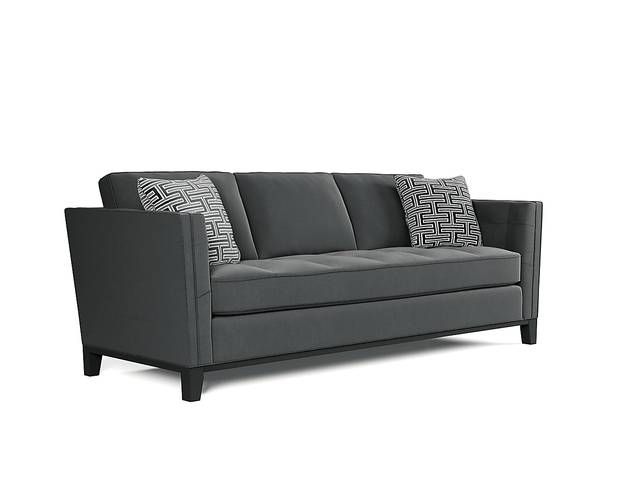 Cindy Crawford Home Central Boulevard Gray Plush Sleeper - Thumbnail - Image 2