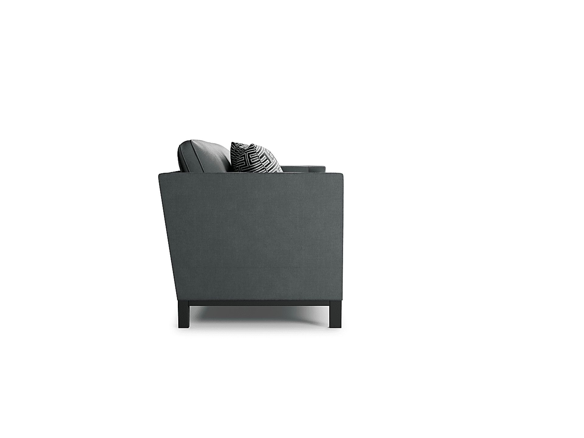 Cindy Crawford Home Central Boulevard Gray Plush Sofa - Image 5