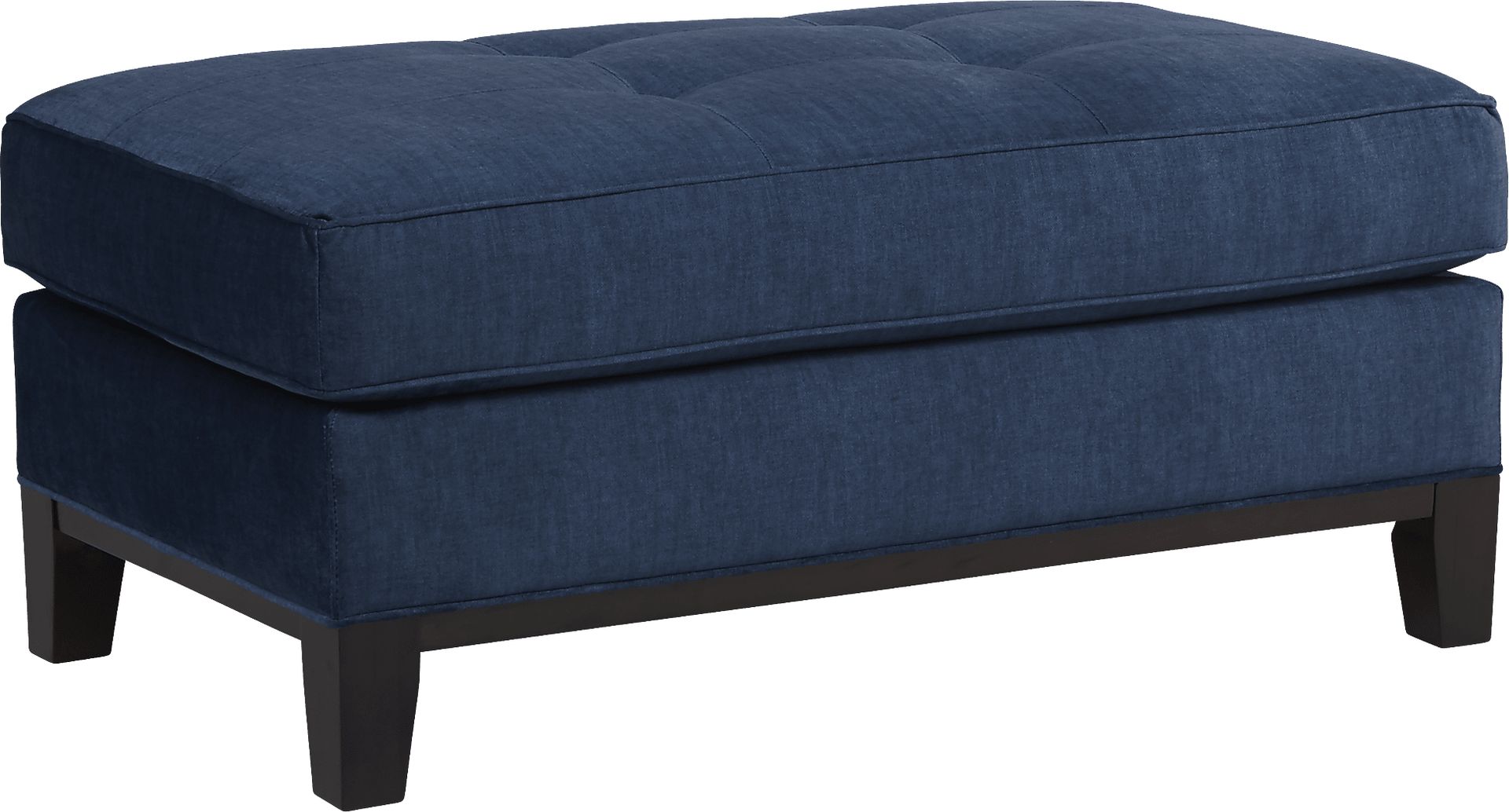 Cindy Crawford Home Central Boulevard Ink Plush Ottoman - Image 1