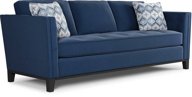 Cindy Crawford Home Central Boulevard Ink Plush Sofa - Thumbnail - Image 3