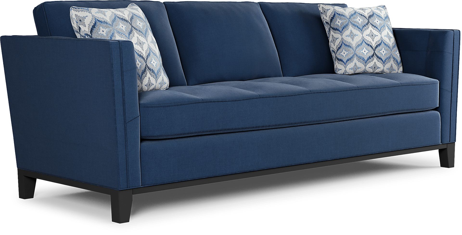 Cindy Crawford Home Central Boulevard Ink Plush Sofa - Image 3