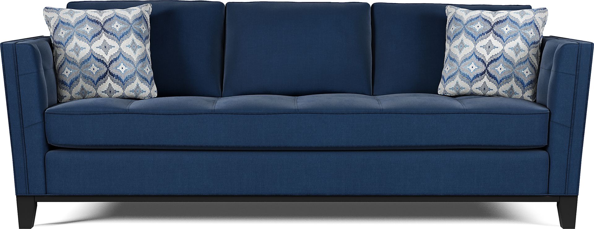 Cindy Crawford Home Central Boulevard Ink Plush Sofa - Image 1