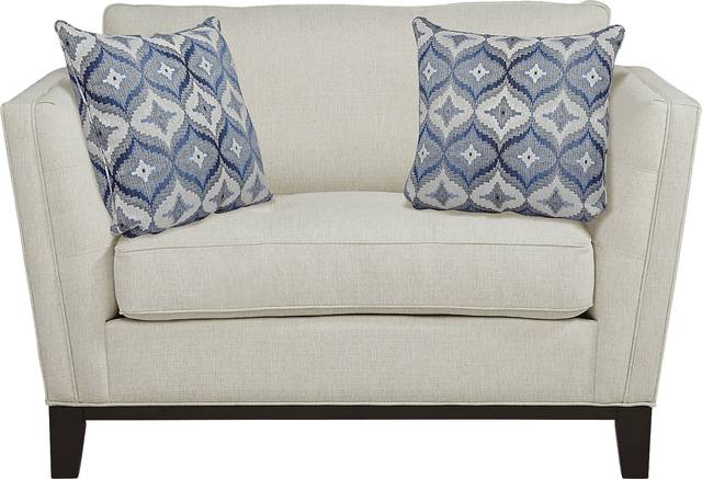Cindy Crawford Home Central Boulevard Off-White Textured Chair - Thumbnail - Image 1