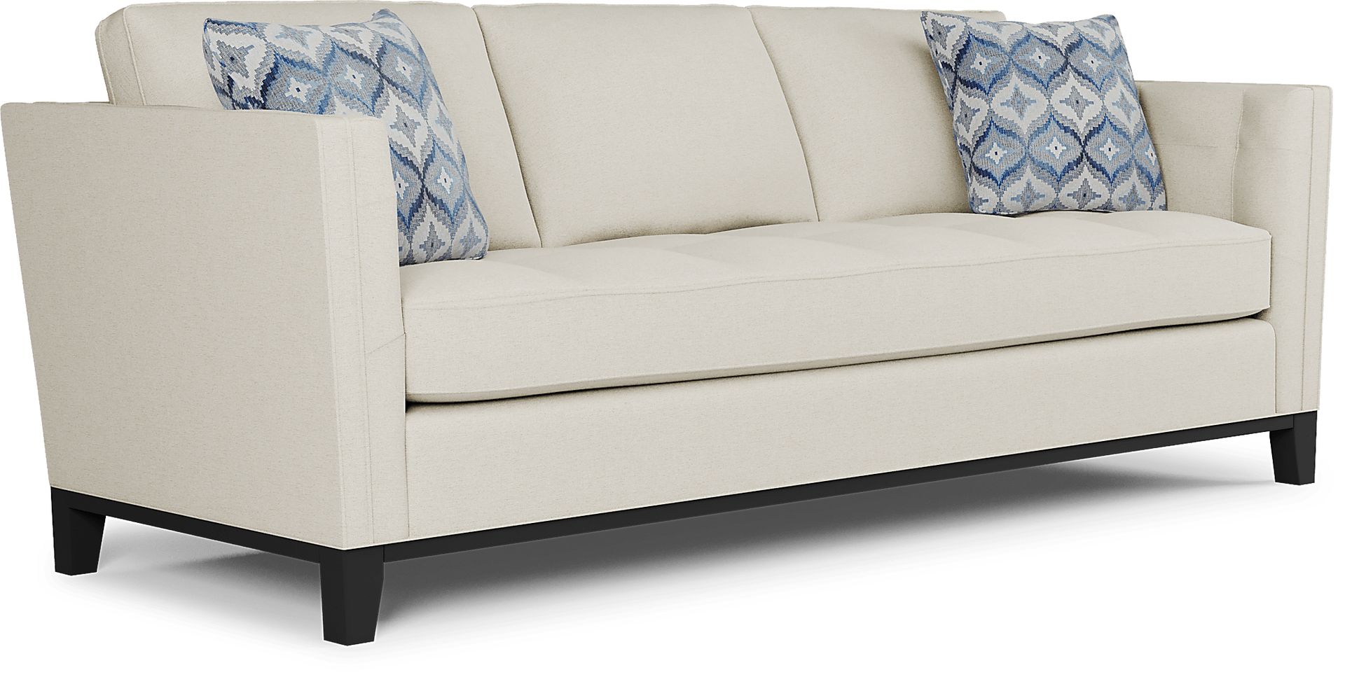 Cindy Crawford Home Central Boulevard Off-White Textured Sofa - Image 2