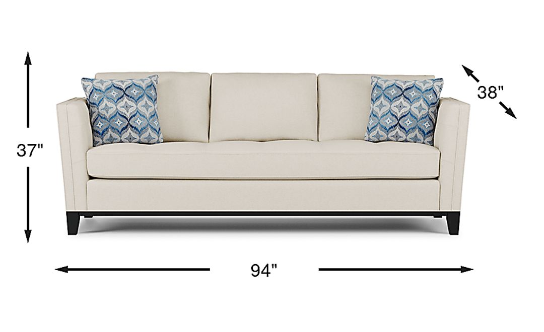 Cindy Crawford Home Central Boulevard Off-White Textured Sofa