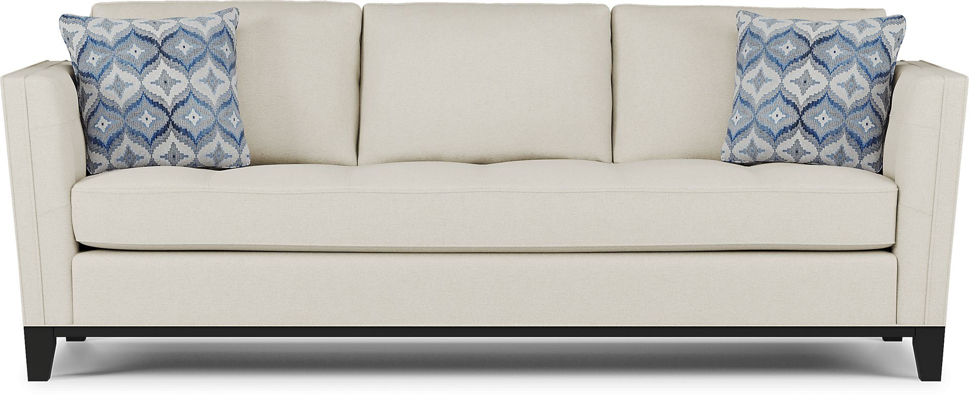Cindy Crawford Home Central Boulevard Off-White Textured Sofa - Image 1