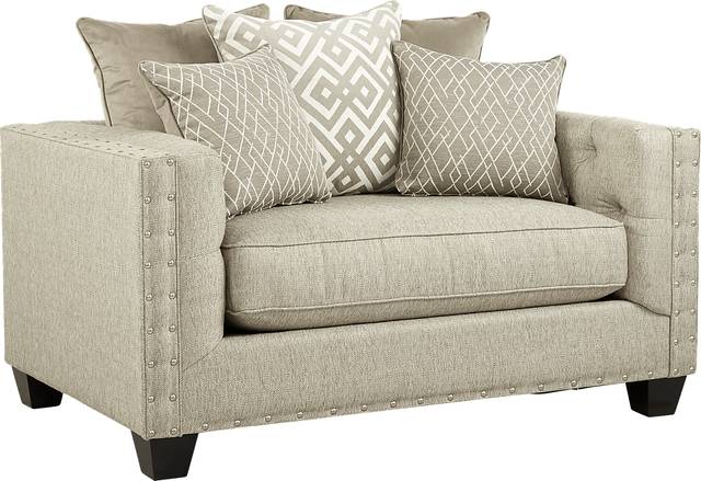 Cindy Crawford Home Chelsea Hills Beige Chair - Thumbnail - Image 1