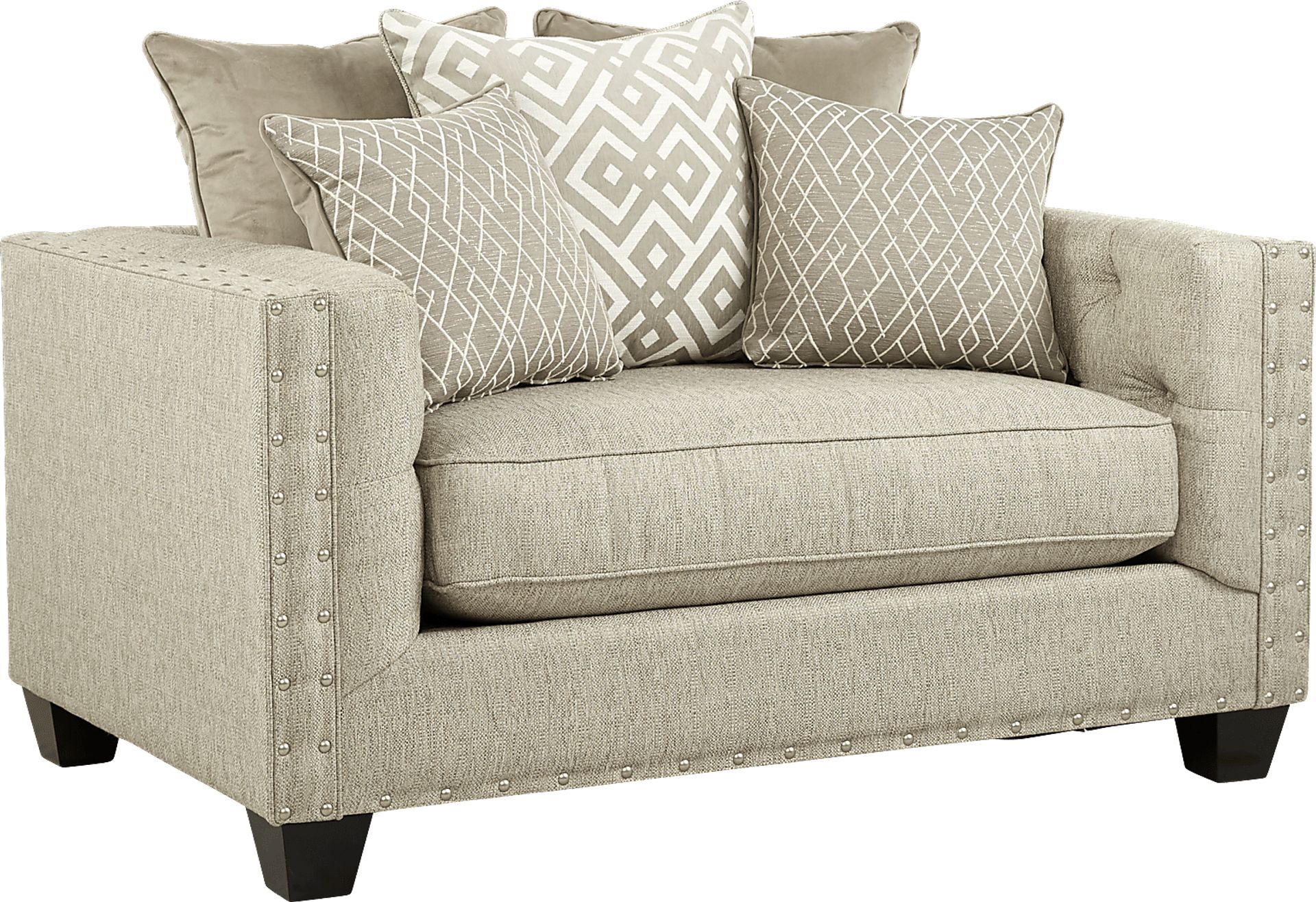 Cindy Crawford Home Chelsea Hills Beige Chair - Image 1