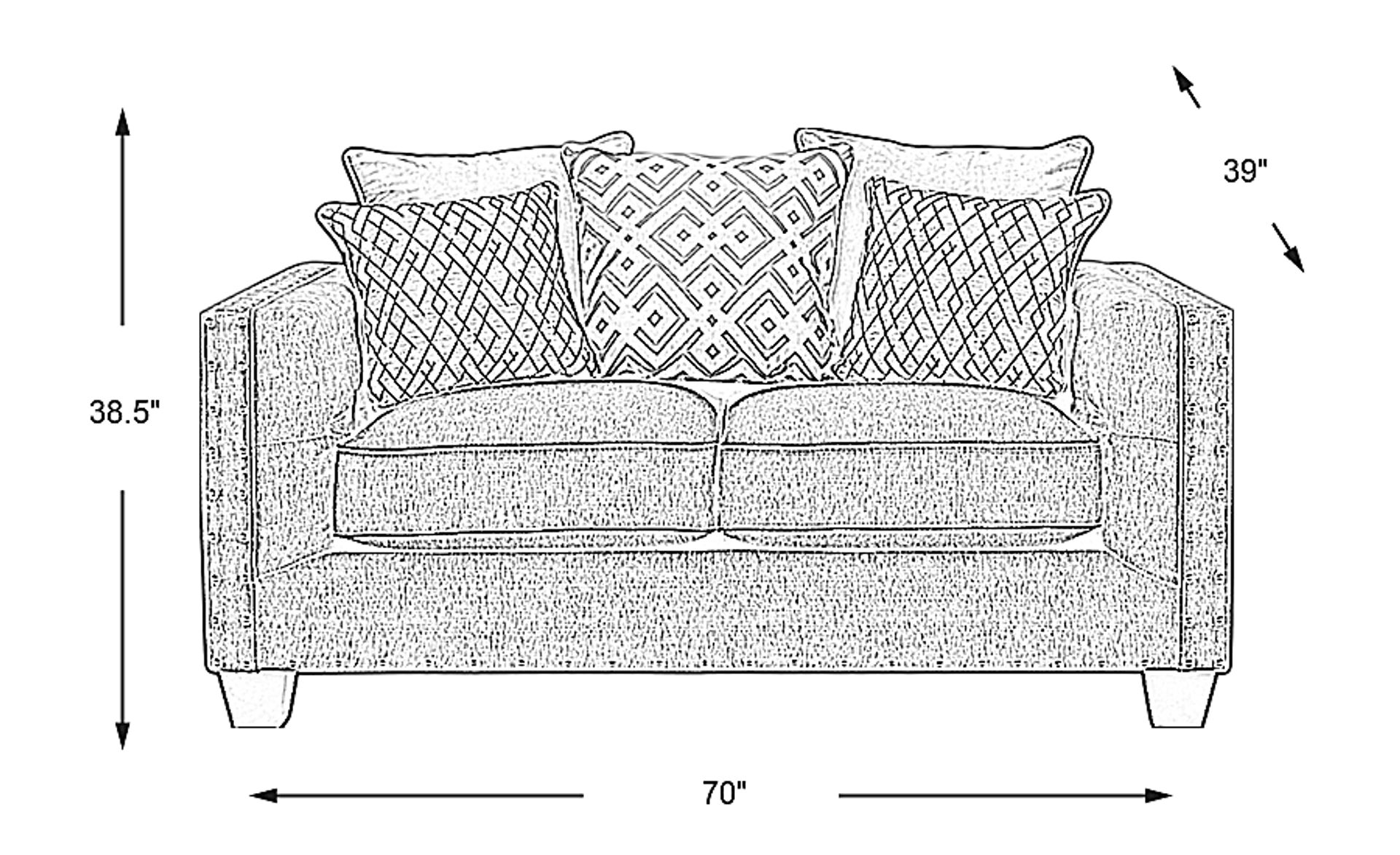 Dimension Image. Please refer to the Dimension Tab on this page for dimension details.