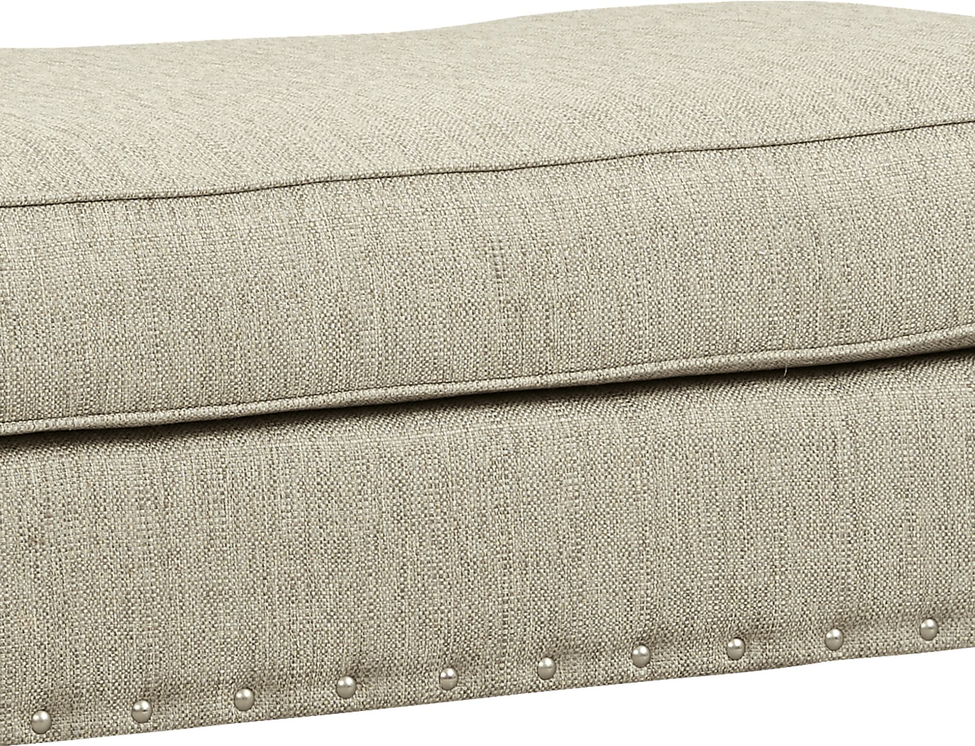 Cindy Crawford Home Chelsea Hills Beige Ottoman - Image 2
