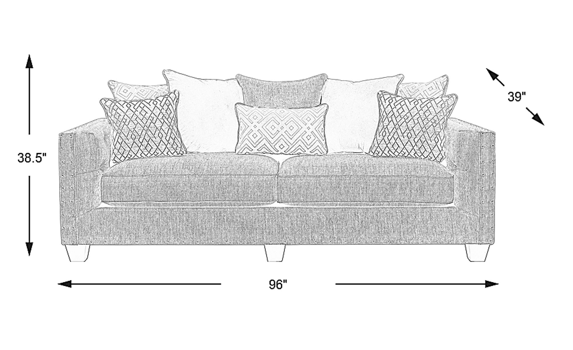 Dimension Image. Please refer to the Dimension Tab on this page for dimension details.