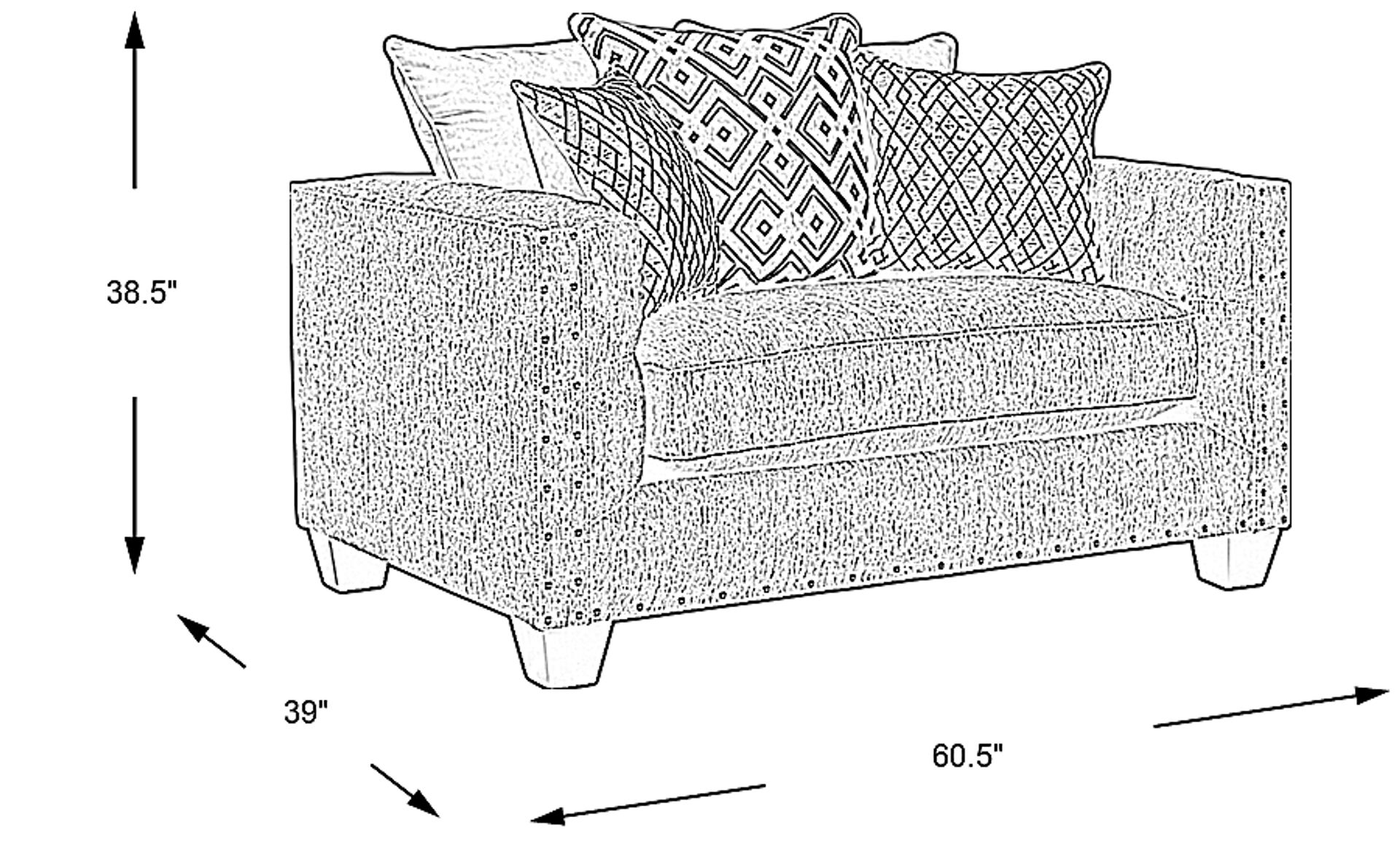 Dimension Image. Please refer to the Dimension Tab on this page for dimension details.