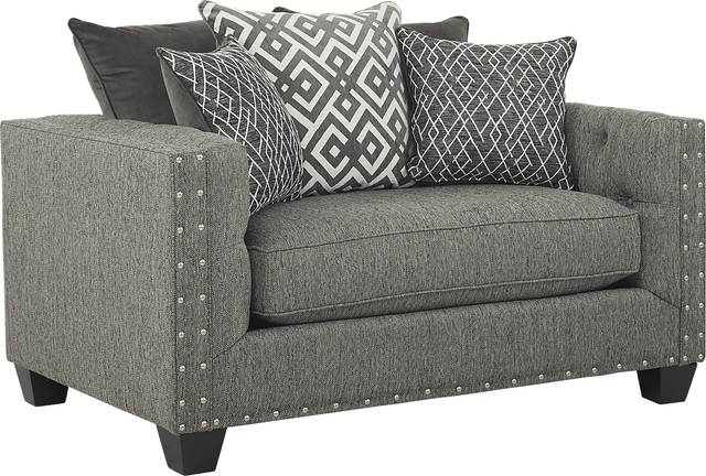 Cindy Crawford Home Chelsea Hills Gray Chair - Thumbnail - Image 1