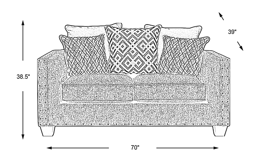 Cindy Crawford Home Chelsea Hills Gray Loveseat