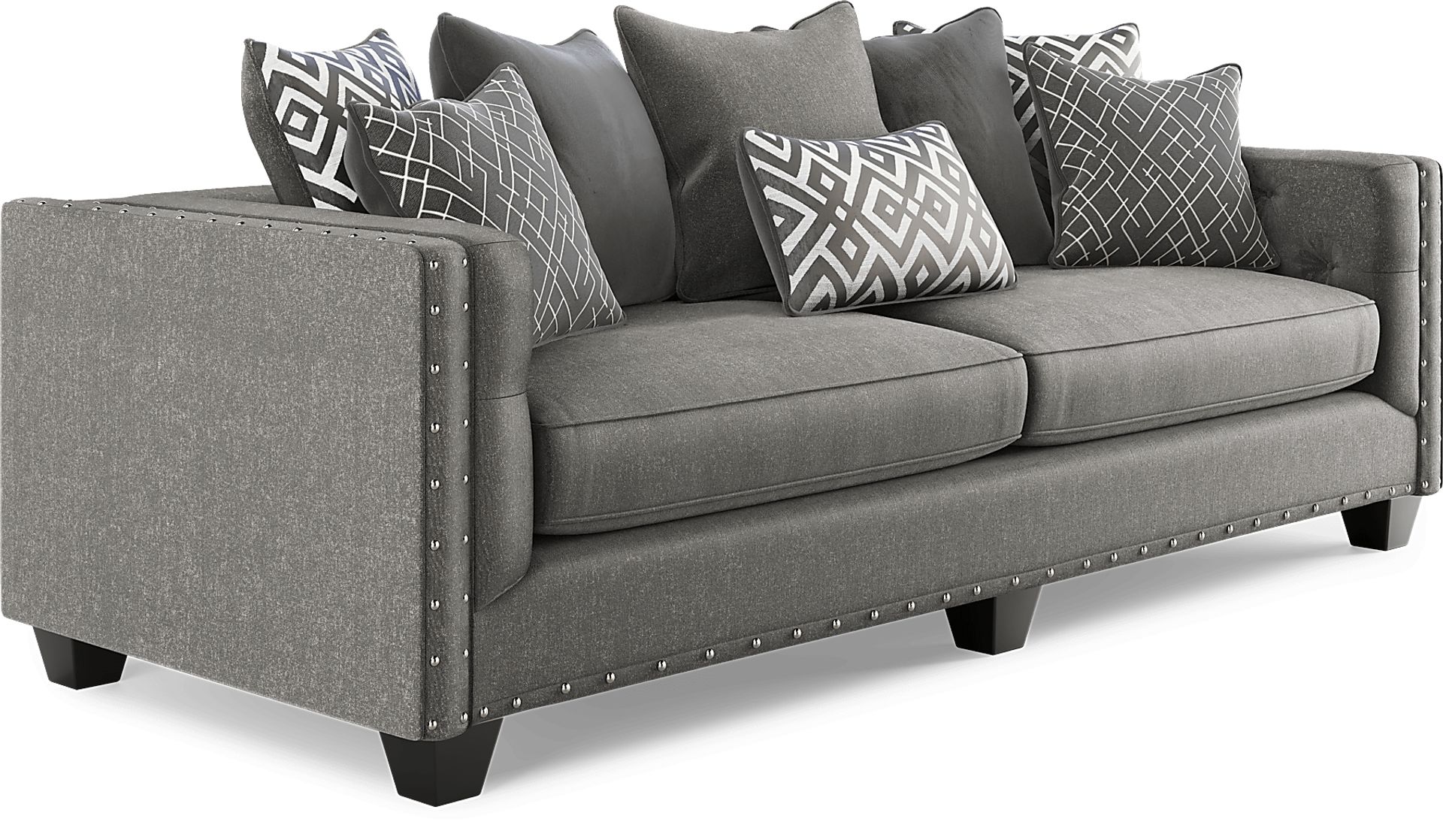 Cindy Crawford Home Chelsea Hills Gray Sofa - Image 4
