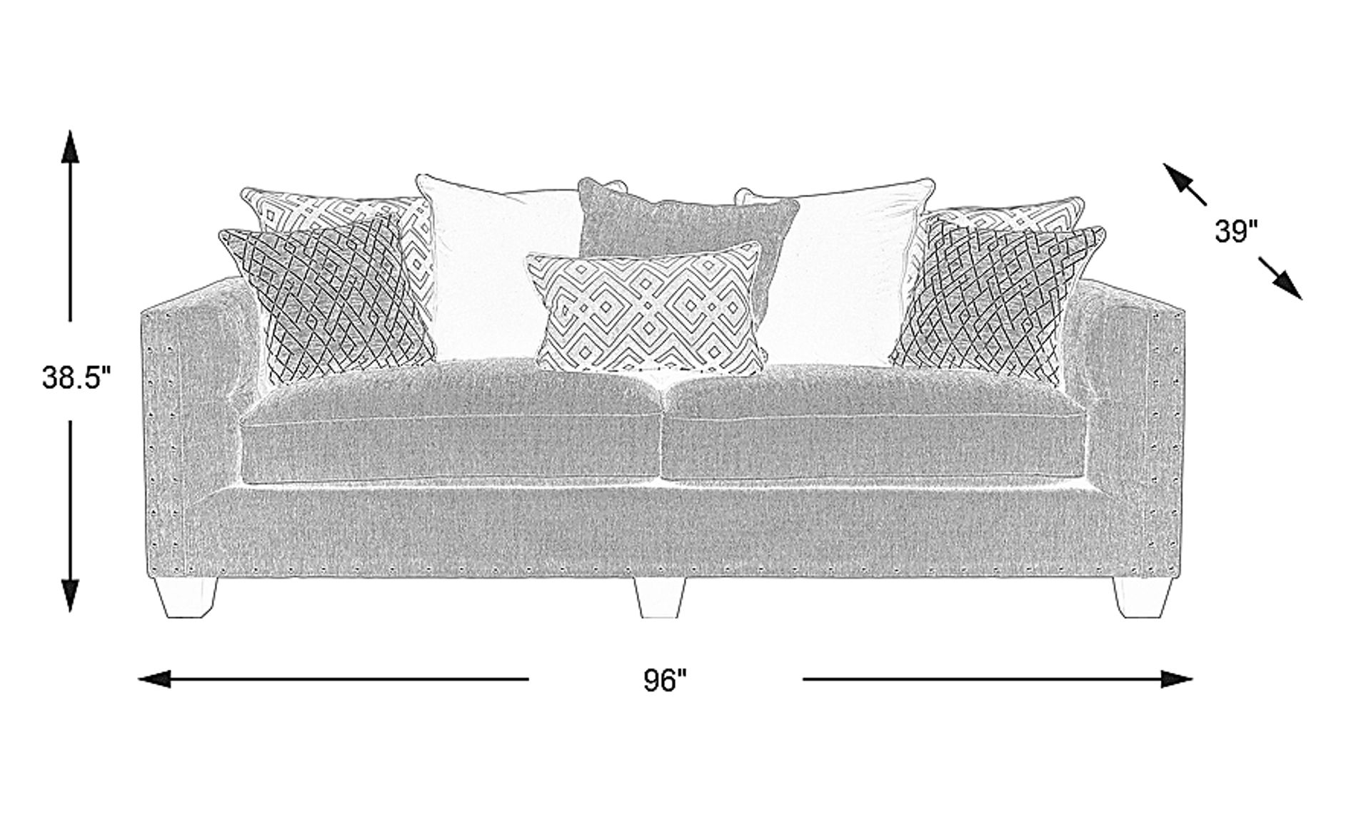 Dimension Image. Please refer to the Dimension Tab on this page for dimension details.