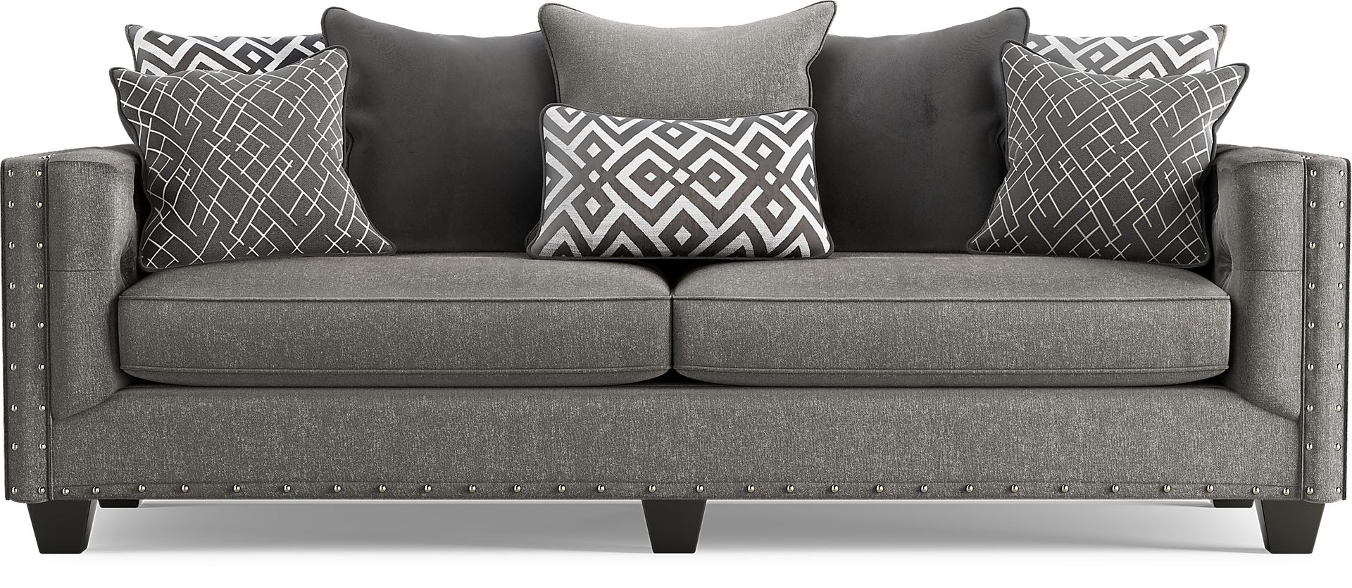 Cindy Crawford Home Chelsea Hills Gray Sofa - Image 1