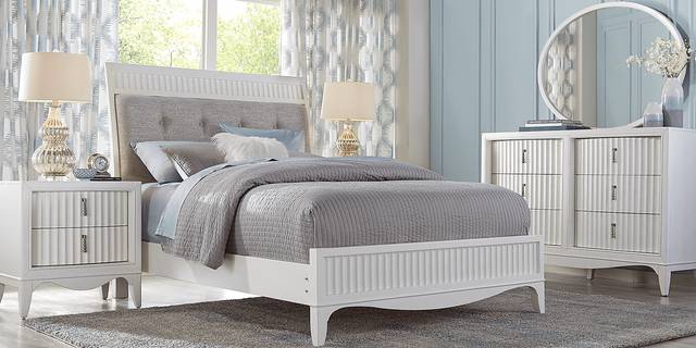 Cindy Crawford Home Clarendon Heights White 5 Pc King Panel Bedroom - Thumbnail - Image 1