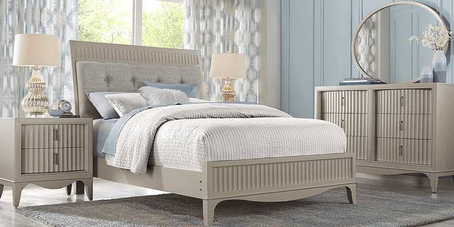 Cindy Crawford Home Clarendon Heights Gray 7 Pc Queen Panel Bedroom - Thumbnail - Image 1