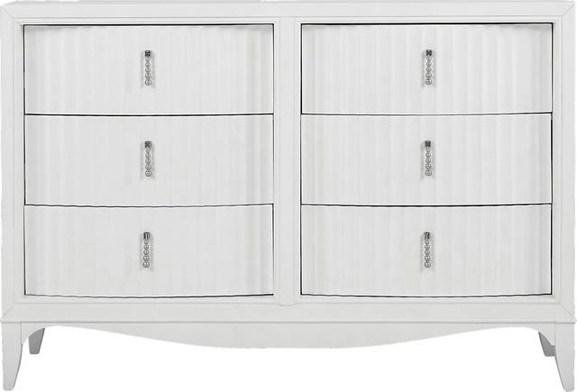 Cindy Crawford Home Clarendon Heights White Dresser - Thumbnail - Image 1