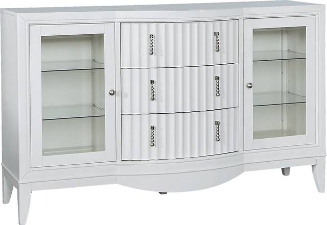 Cindy Crawford Home Clarendon Heights White Server - Thumbnail - Image 1