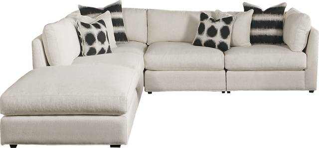 Cindy Crawford Home Crosby Street White 3 Pc Sectional - Thumbnail - Image 1