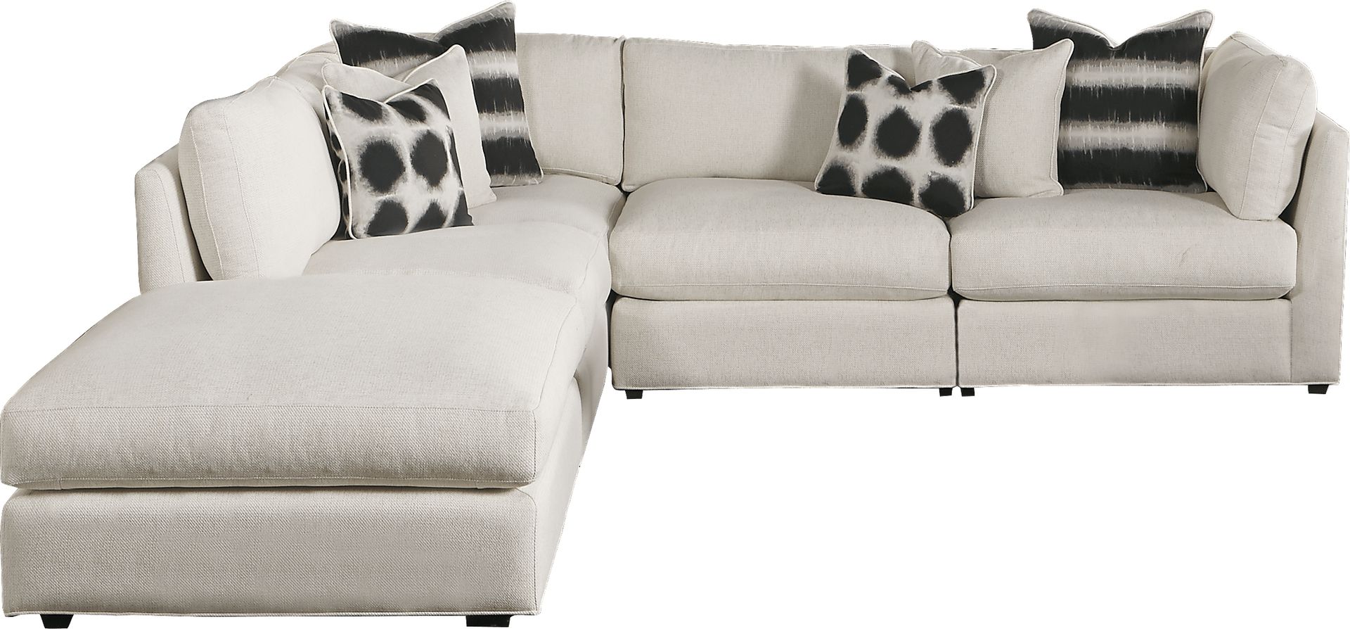 Cindy Crawford Home Crosby Street White 3 Pc Sectional - Image 1