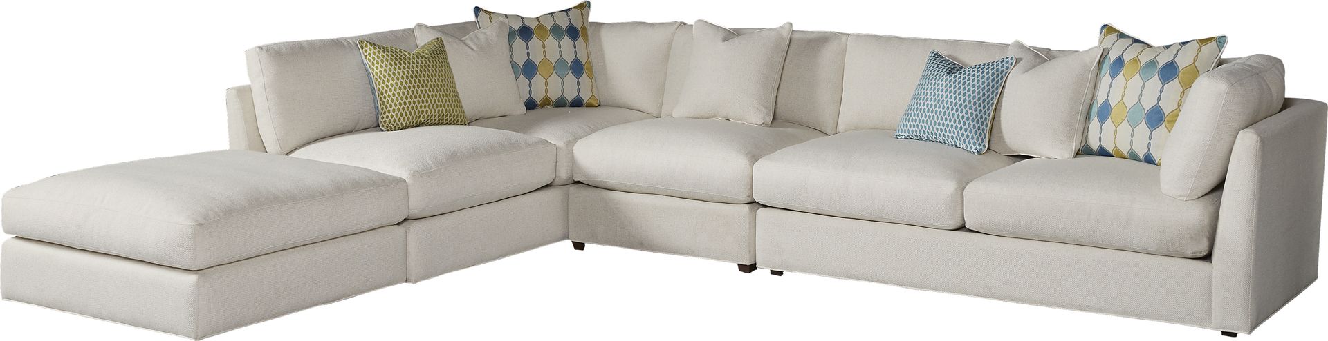 Cindy Crawford Home Crosby Street White 4 Pc Sectional - Image 1