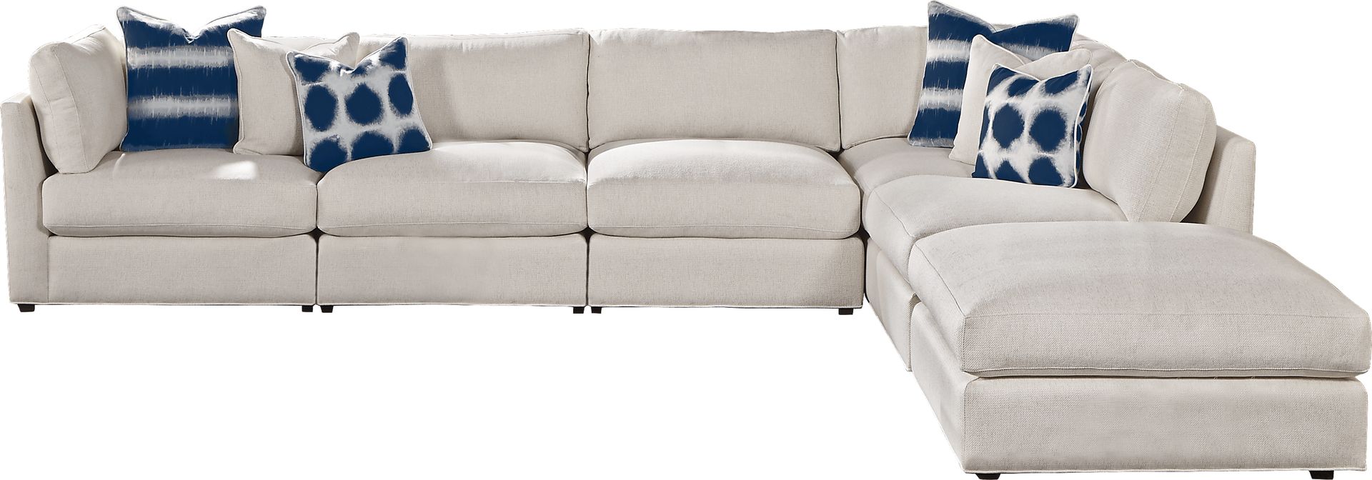 Cindy Crawford Home Crosby Street White 4 Pc Sectional - Image 1