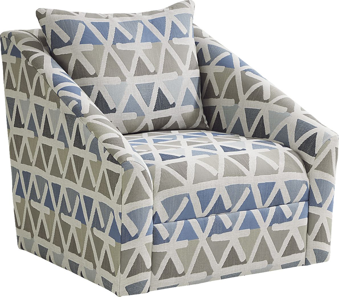 Cindy Crawford Emerson Park Blue Chenille Fabric Accent Chair Rooms To Go