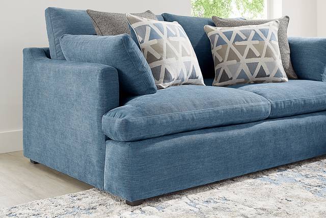 Cindy Crawford Home Emerson Park Denim Loveseat - Thumbnail - Image 3