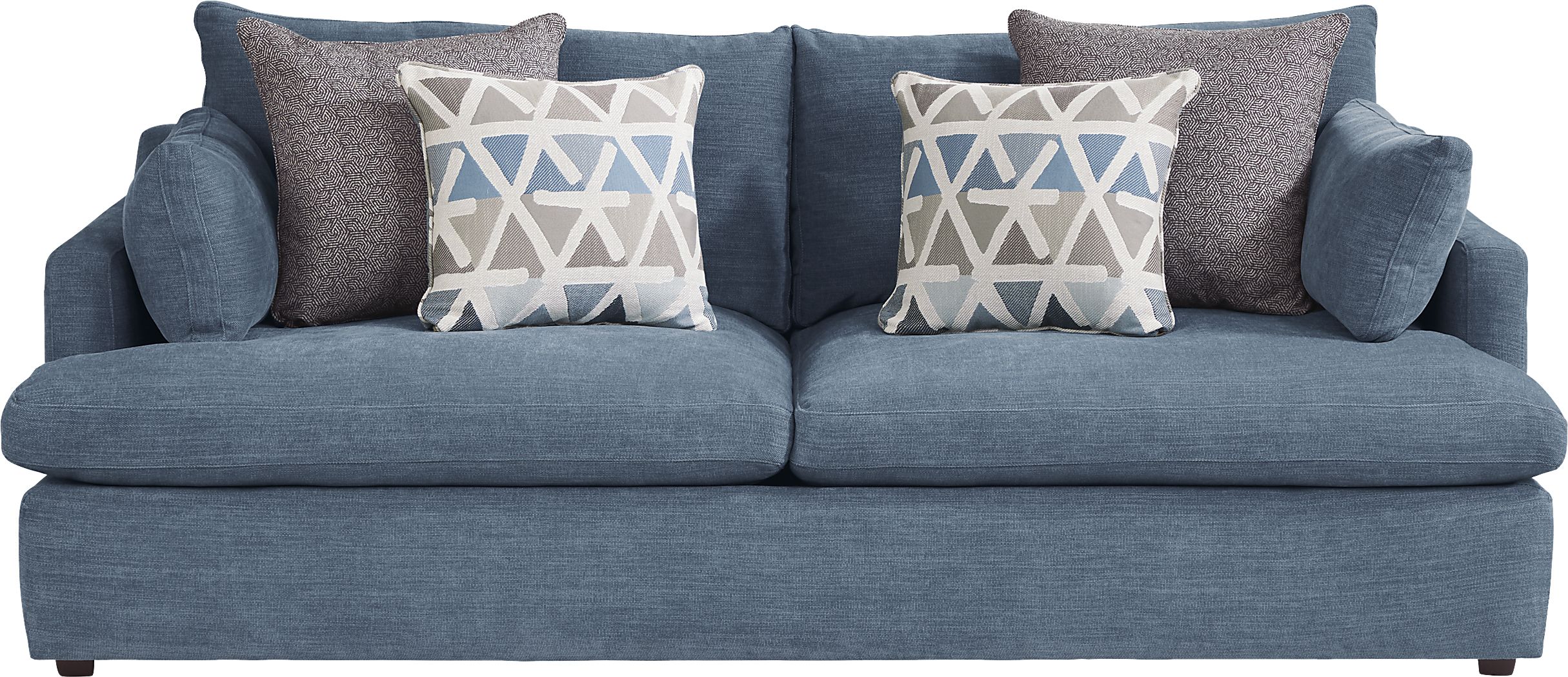 【Lrose】WTW　TISMO SOFA DENIM2 Cindy Crawford Emerson Park Denim Blue Chenille Fabric Sofa