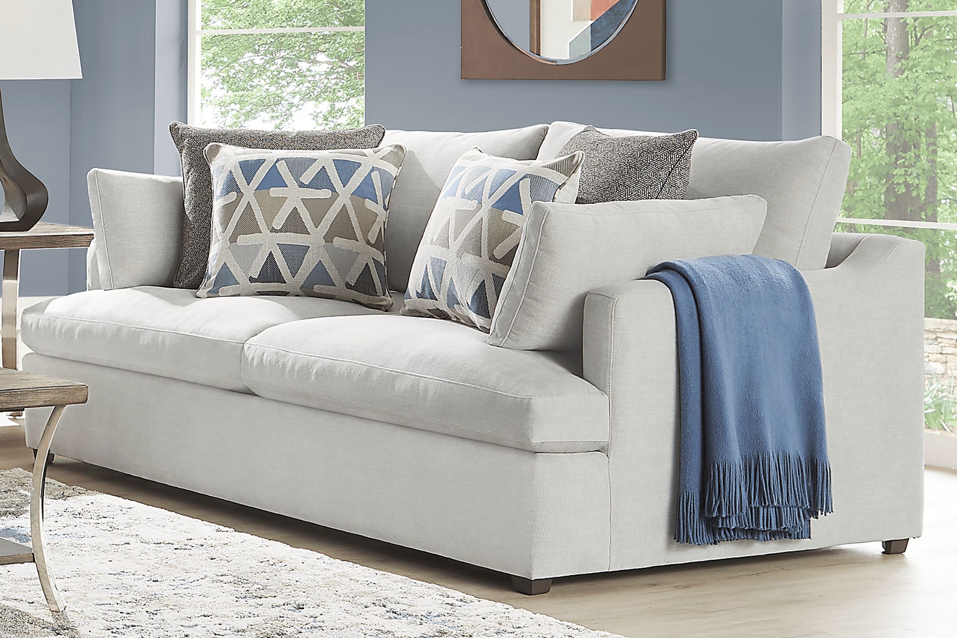 Cindy Crawford Emerson Park Silver Gray Chenille Fabric Cindy Crawford Emerson Park Silver Gray Chenille Fabric