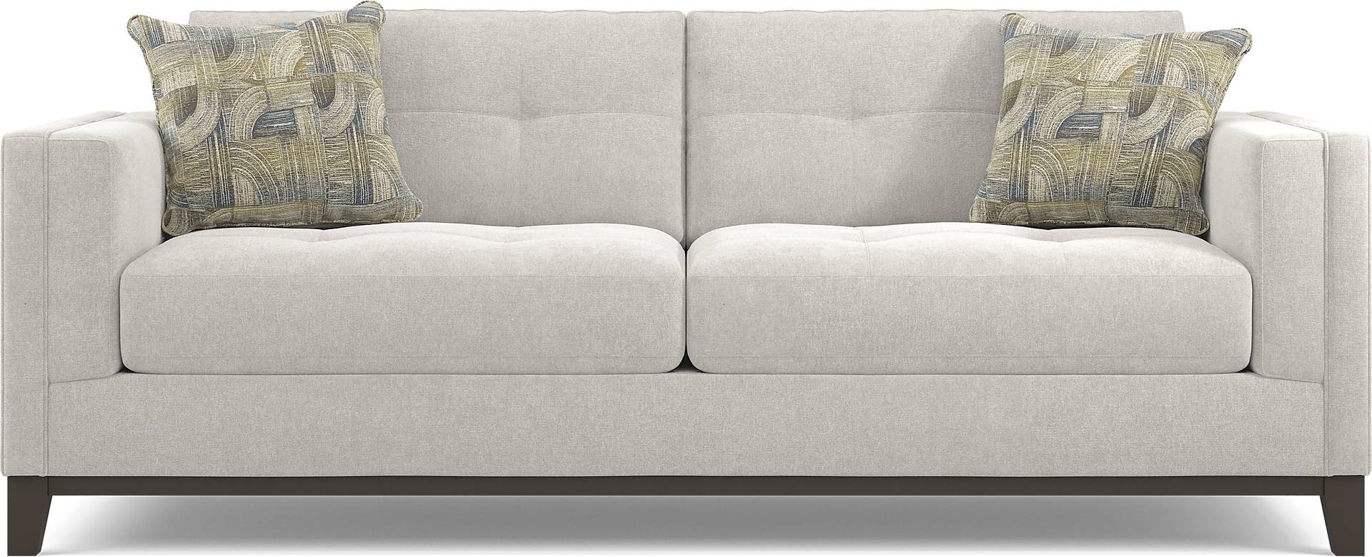 Cindy Crawford Everleigh Place 2 Pc Oyster Beige Chenille Fabric Living