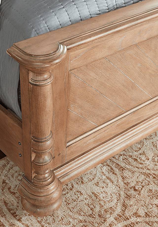 Cindy Crawford Home French Cottage Natural 3 Pc Queen Panel Bed - Thumbnail - Image 2
