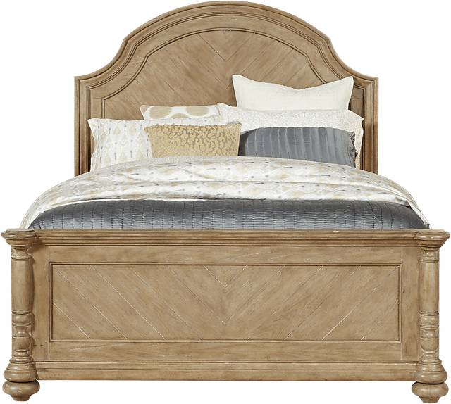 Cindy Crawford Home French Cottage Natural 3 Pc Queen Panel Bed - Thumbnail - Image 1