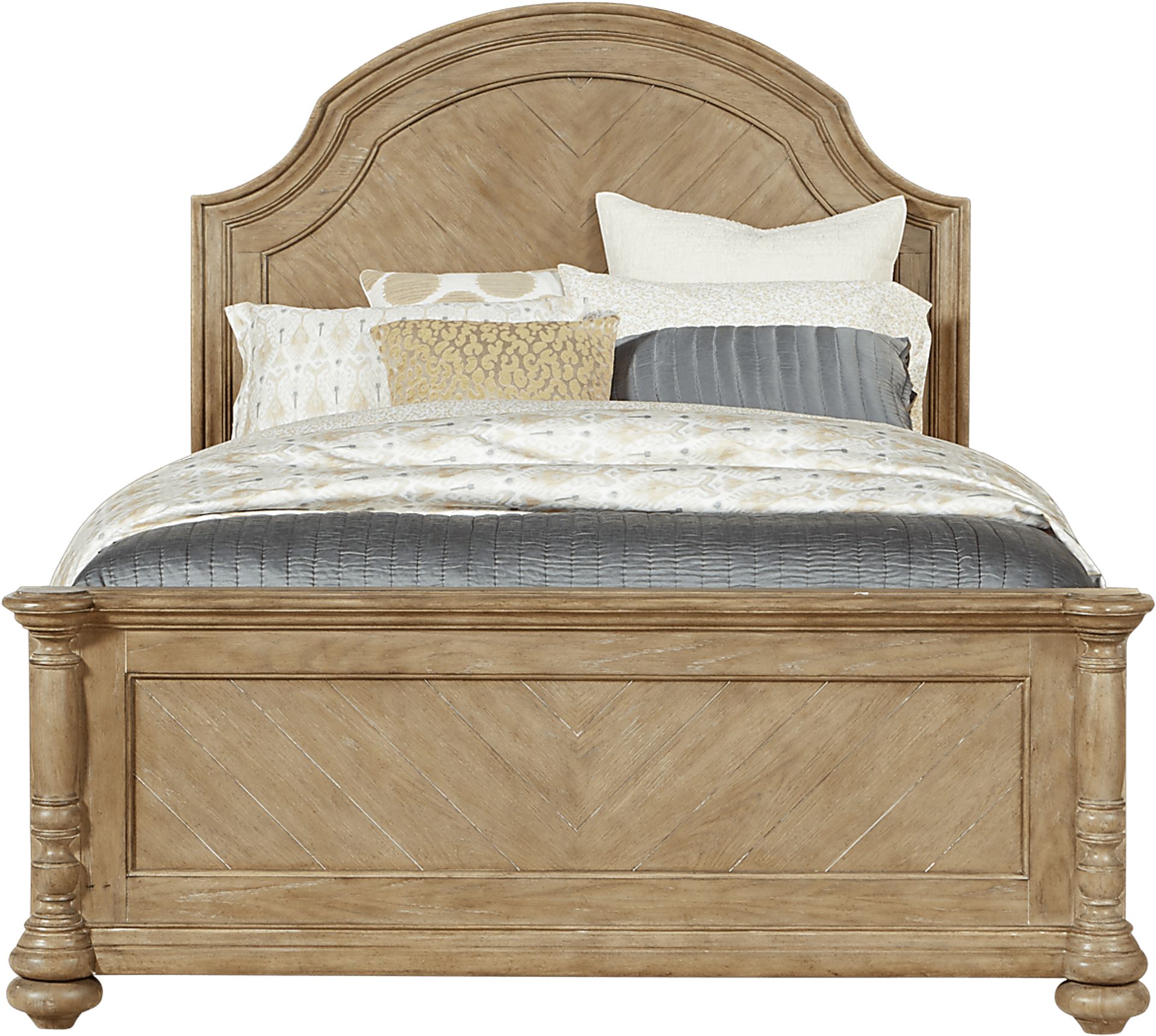 Cindy Crawford Home French Cottage Natural 3 Pc Queen Panel Bed - Image 1