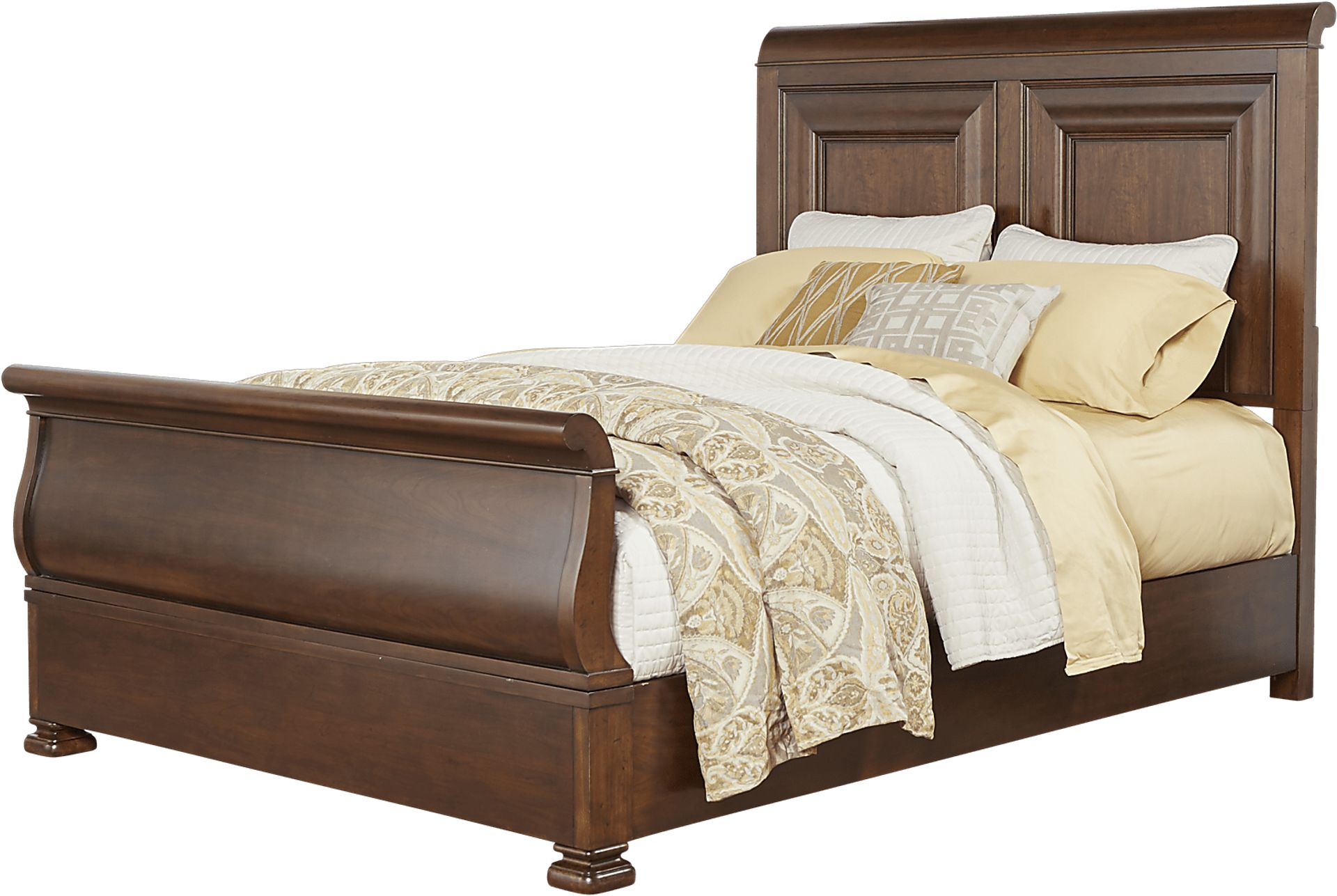 Cindy Crawford Home Gable Estates Brown 3 Pc King Sleigh Bed - Image 1