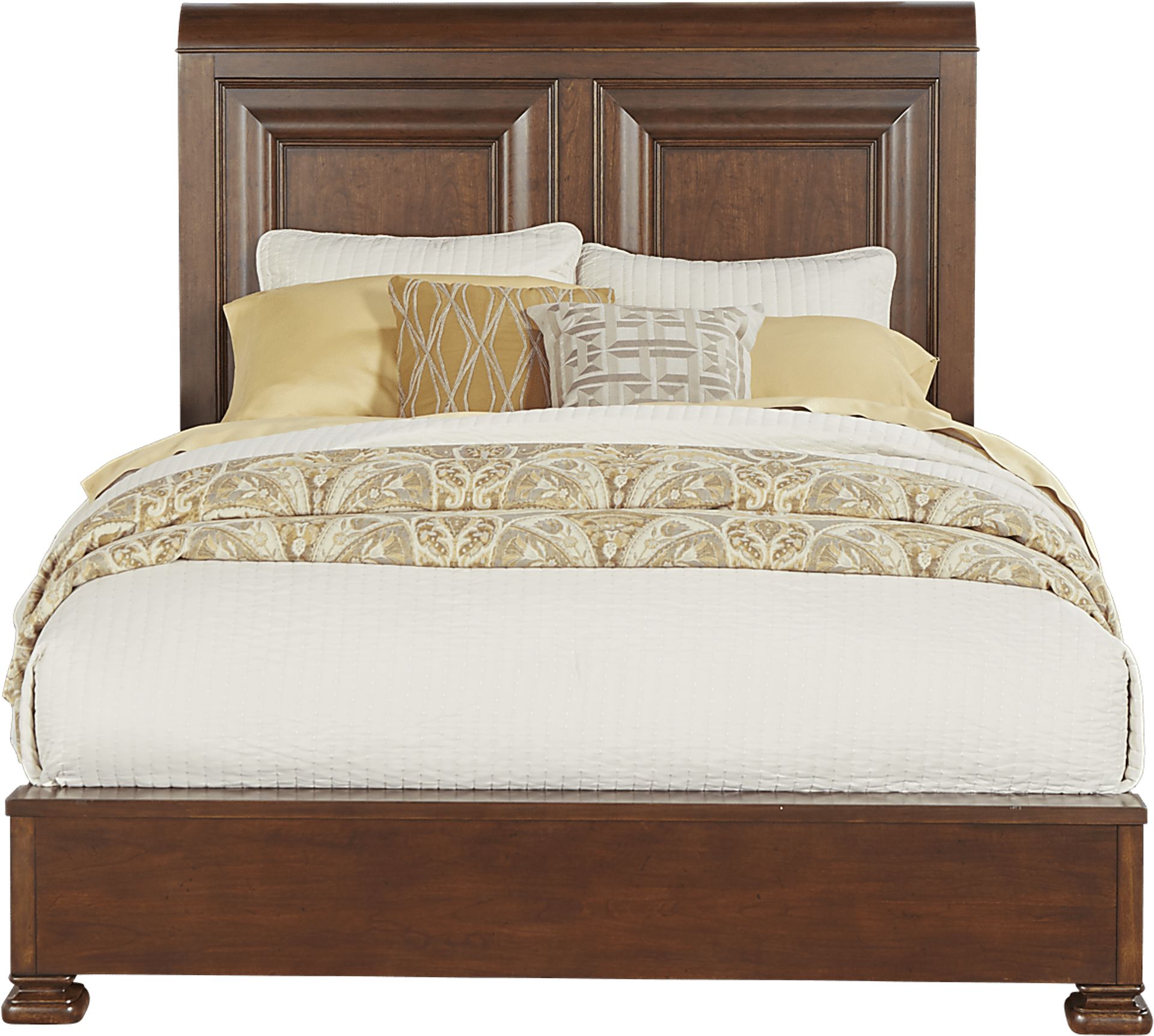 Cindy Crawford Home Gable Estates Brown 3 Pc Queen Panel Bed - Image 1