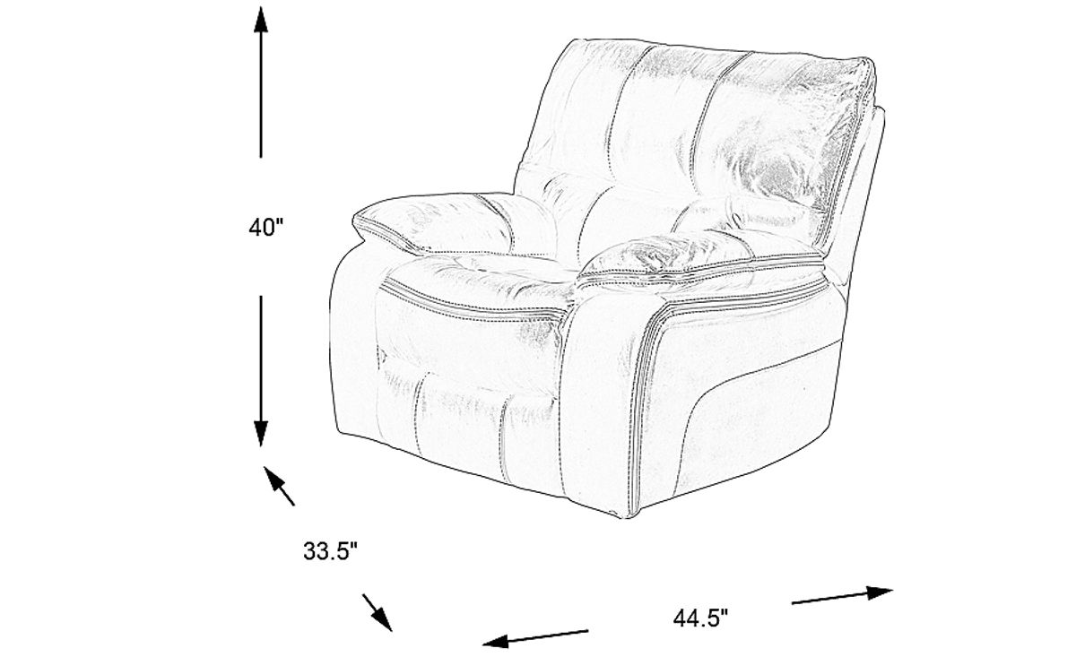 Cindy Crawford Gianna Gray Leather Power Recliner | Rooms to Go