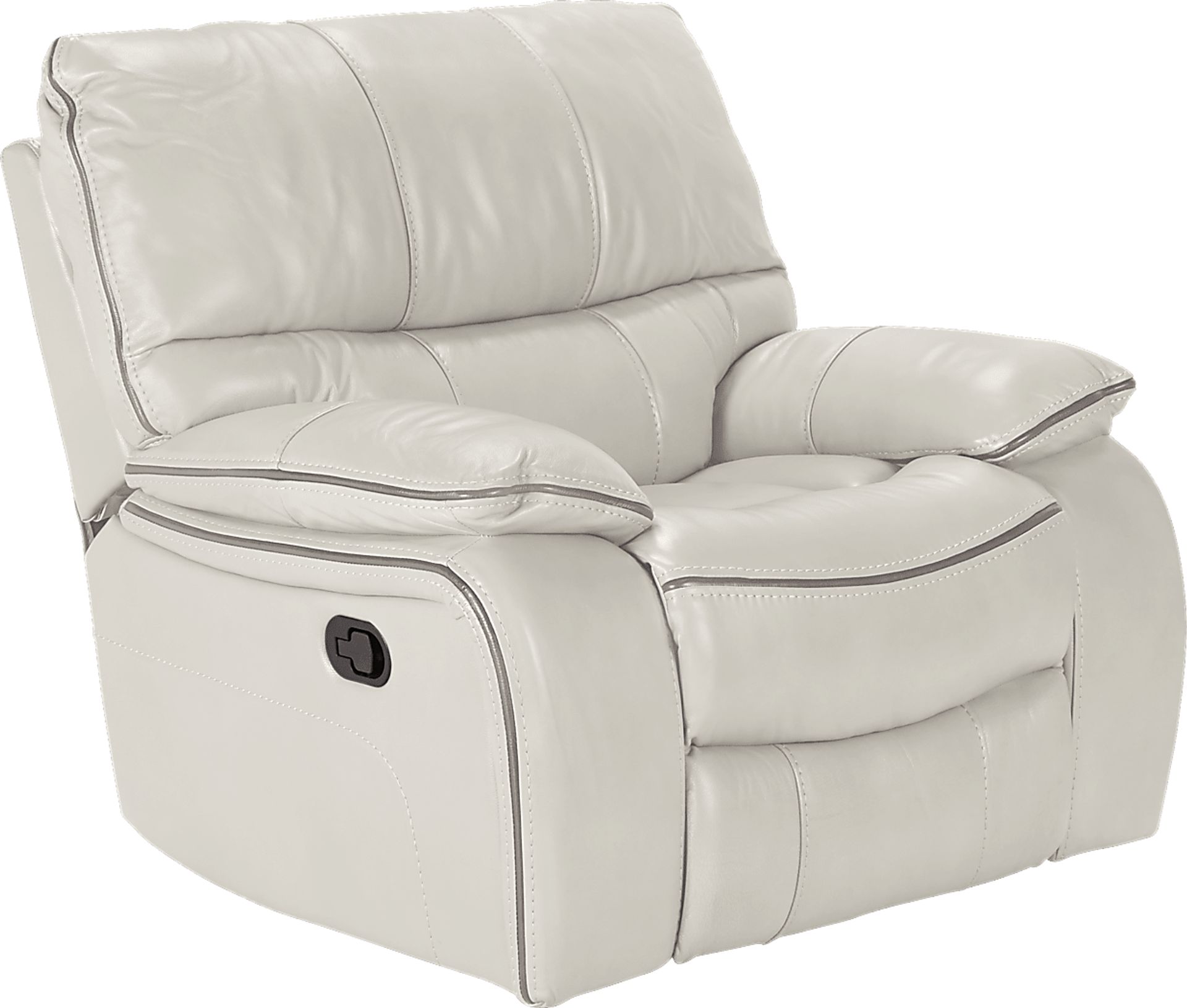 Cindy Crawford Home Gianna Ice Leather Glider Recliner - Image 1