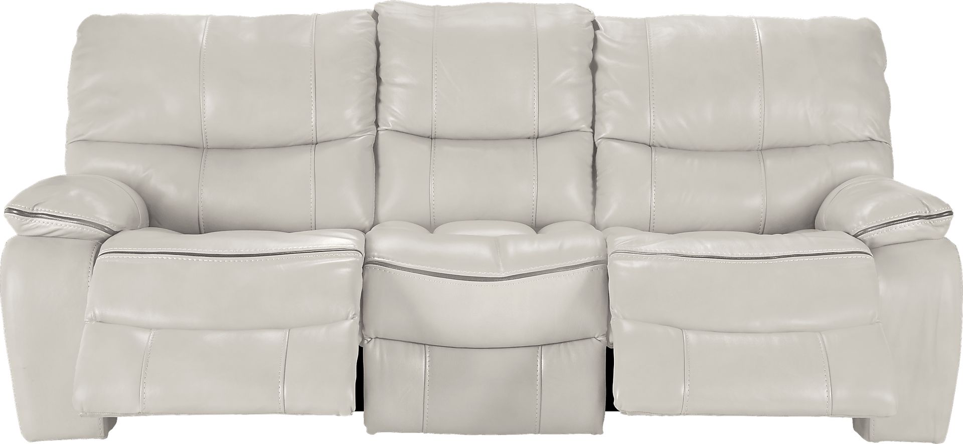 Cindy Crawford Home Gianna Ice Leather Reclining Sofa - Image 2