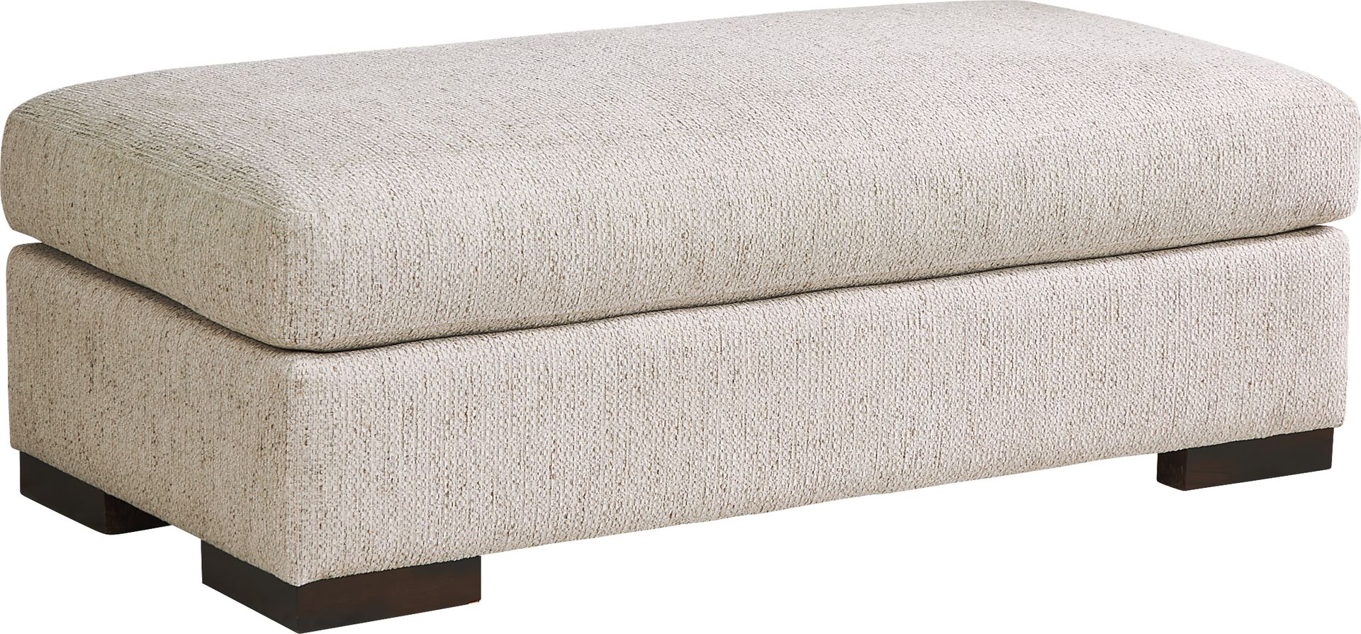 Cindy Crawford Home Glenwood Springs Beige Ottoman - Image 1