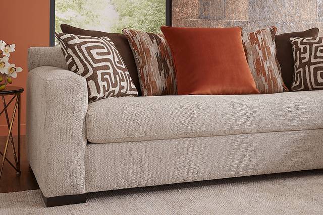 Cindy Crawford Home Glenwood Springs Beige Sofa - Thumbnail - Image 3