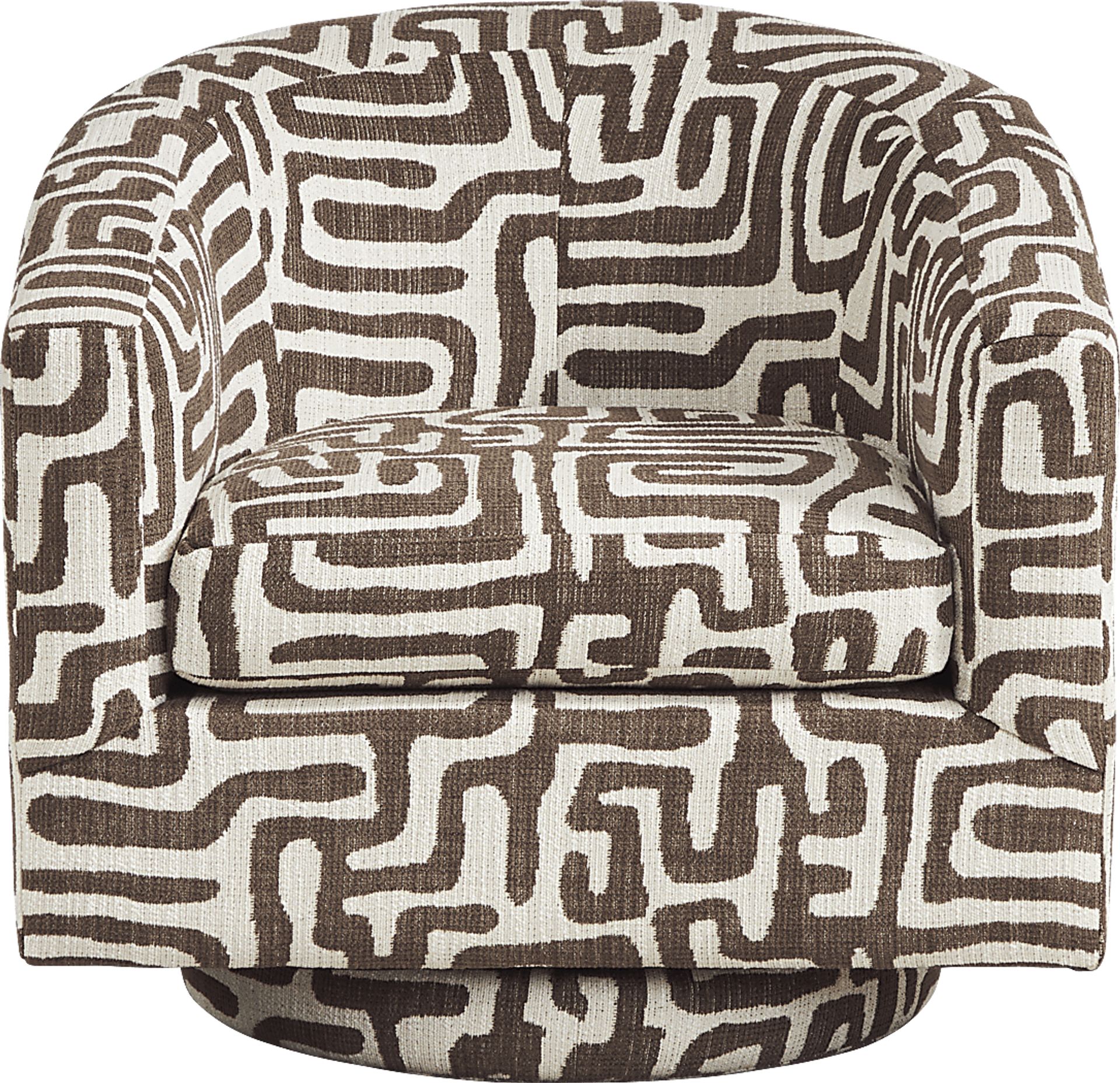 Cindy Crawford Home Glenwood Springs Brown Swivel Chair - Image 2