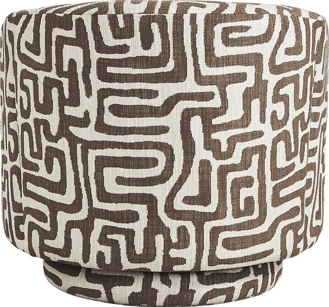 Cindy Crawford Home Glenwood Springs Brown Swivel Chair - Thumbnail - Image 3